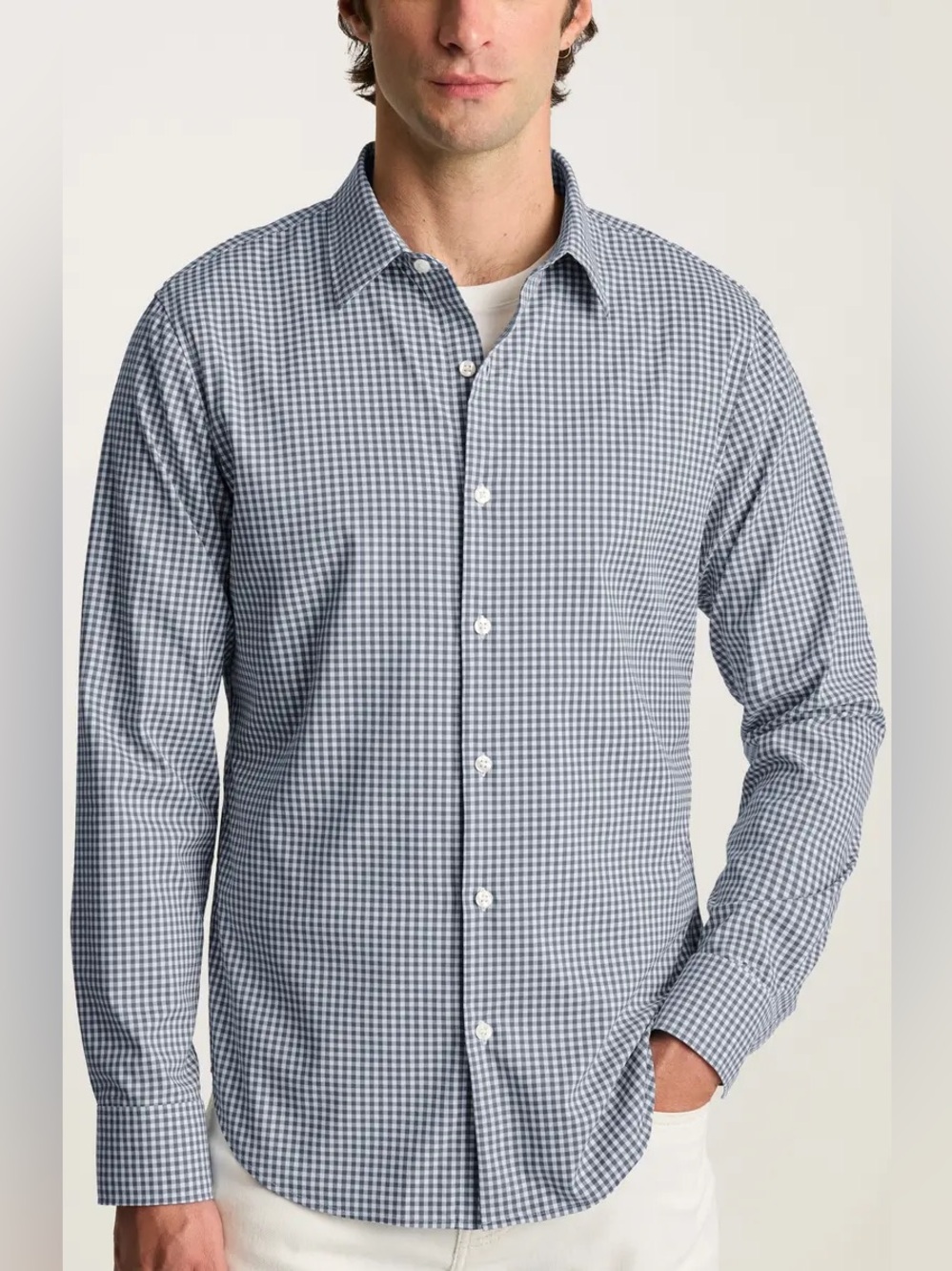 Bonobos men’s gingham button down slim fit long sleeve dress shirt.
